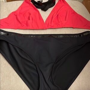 ERES Red and Black Women's Bikini Set TOP 10 bottom 12 patent leather detail